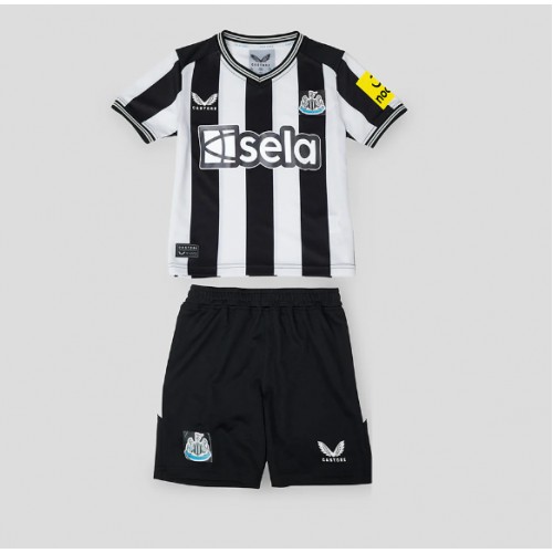 Echipament fotbal Newcastle United Tricou Acasa 2023-24 pentru copii maneca scurta (+ Pantaloni scurti)